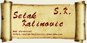 Selak Kalinović vizit kartica